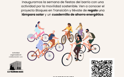 Bicicletada para inaugurar las fiestas del barrio de Palomeras Bajas en Vallecas